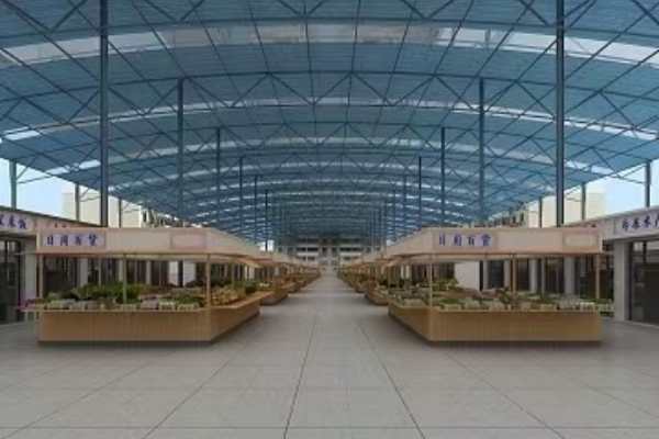 Steel Structure Market: A Modern Prefabricated Solution for Urban Commercial Marketplaces